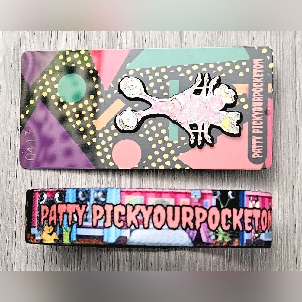 ZOX "PATTY PICKYOURPOCKETON" #413 OF 500 monster month orange stitch wristband - Picture 3 of 5